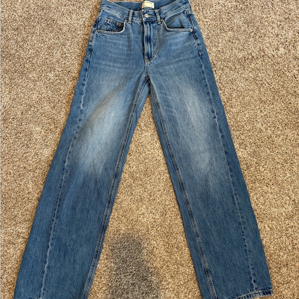 Free People Blue Flare & Wide Leg Jeans
